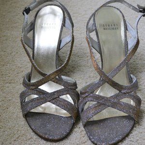 Stuart Weitzman Metallic Strappy Sandals